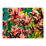 Abstract Floral Artwork Two Sides Premium Plush Fleece Blanket (Mini) 35 x27  Blanket Front