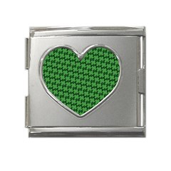 St  Patrick s Day Clovers Mega Link Heart Italian Charm (18mm) by ExtraAwesomeSauce