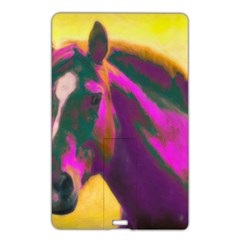 Vibrant Abstract Equine Art Name Card Style Usb Flash Drive by ExtraGoodSauce