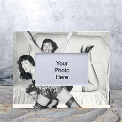 Betty Page Bdsm White Tabletop Photo Frame 4 x6  by CherleyTemples