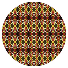 Colorful Geometric Pattern Design Round Trivet by ExtraAwesomeSauce