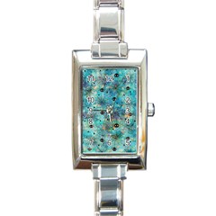 Cute Spiders Pattern, Adoxali, Halloween Rectangle Italian Charm Watch