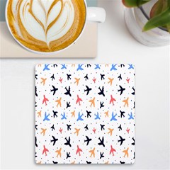 Cute Airplanes Planes Uv Print Square Tile Coaster  by ConteMonfrey