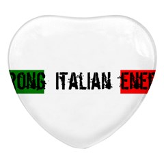 Strong Italian Energy Heart Glass Fridge Magnet (4 Pack) by ConteMonfrey