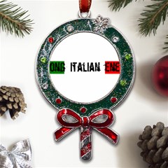 Strong Italian Energy Metal X mas Lollipop With Crystal Ornament by ConteMonfrey