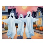 Friendly ghosts Two Sides Premium Plush Fleece Blanket (Large) 80 x60  Blanket Back