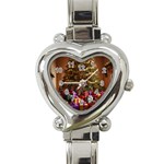 Merry christmas Heart Italian Charm Watch Front