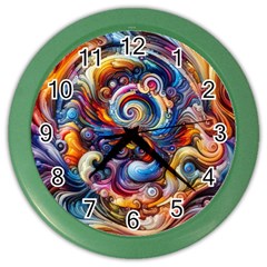 Dynamic Color Vortex Color Wall Clock by ExtraAwesomeSauce