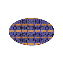 Bitcoin Logo Pattern Sticker (oval) by ExtraAwesomeSauce