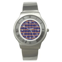 Bitcoin Logo Pattern Stainless Steel Watch by ExtraAwesomeSauce