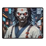 Demon Samurai Two Sides Fleece Blanket (Small) 45 x34  Blanket Back