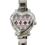 Ukrainian Folk Seamless Pattern Ethnic Ornament Border Element Traditional Heart Italian Charm Watch Front