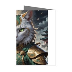 Epic Armored Cat Warrior Mini Greeting Cards (pkg Of 8) by ExtraAwesomeSauce