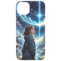 Enchanting Fantasy Night Sky Scene Iphone 15 Pro Black Uv Print Pc Hardshell Case by ExtraAwesomeSauce