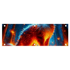 Enchanted Fire Feline Banner And Sign 6  X 2  by ExtraAwesomeSauce