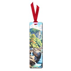 Serene Mountain Waterfall Landscape Small Book Marks by ExtraAwesomeSauce