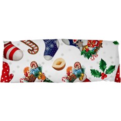 Christmas Socks Gloves Candy Cane Stocking Seamless 25 x67  Body Pillow Case Dakimakura (two Sides)