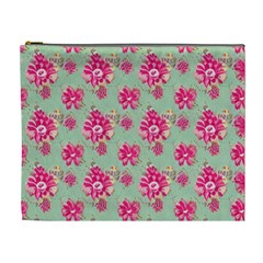 Retro 1880s Flowers Pattern 11 Cosmetic Bag (xl) by violetheavensky