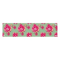 Retro 1880s Flowers Pattern 11 Banner And Sign 4  X 1  by violetheavensky