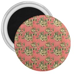 Retro 1880s Flowers Pattern 12 3  Magnets by violetheavensky