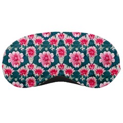 Retro 1880s Flowers Pattern 22 Sleep Mask by violetheavensky