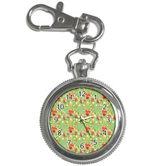 Retro 1880s Flowers Pattern 17 Key Chain Watches by violetheavensky