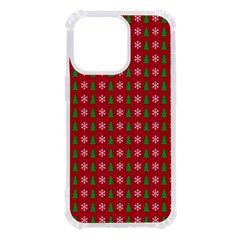 Snowflake Christmas Tree Pattern Iphone 13 Pro Tpu Uv Print Case by Paksenen