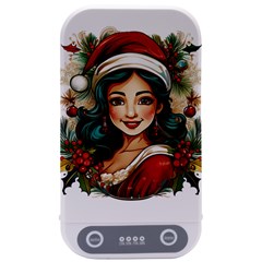 Young Woman With Santa Claus Clothes Isolated Illustration Wb Sterilizers by dflcprintsclothing