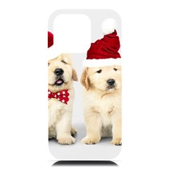 Christmas Puppies, Santa, Craciun, Christmas, Funny, Hat, Puppy, Red Iphone 16 Pro Max Black Uv Print Pc Hardshell Case