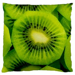 Kiwi Fruits, Close-up, Exotic Fruit Large Cushion Case (two Sides) by kyorashop23