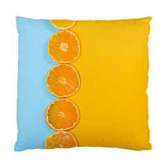 Orange, Slices, Fruit, Citrus Standard Cushion Case (two Sides) by kyorashop23