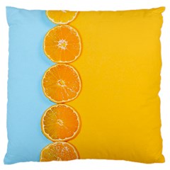 Orange, Slices, Fruit, Citrus Standard Premium Plush Fleece Cushion Case (two Sides) by kyorashop23