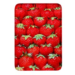 Strawberry Texture, Macro, Ripe Strawberry Rectangular Glass Fridge Magnet (4 Pack)