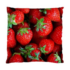 Strawberry, Berries, Fresh, Red Standard Cushion Case (one Side) by kyorashop23