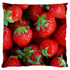 Strawberry, Berries, Fresh, Red Large Cushion Case (two Sides) by kyorashop23