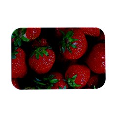 Strawberry, Berries, Fresh, Red Open Lid Metal Box (silver)   by kyorashop23