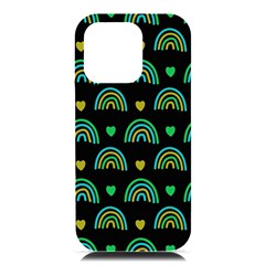 Dark Rainbow Pattern  Iphone 16 Pro Max Black Uv Print Pc Hardshell Case