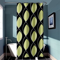 Brown Minimalist Leaves Shower Curtain 36  X 72  (stall)  by ConteMonfrey