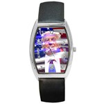 Donald Trump Flag Barrel Style Metal Watch Front