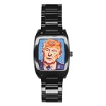 Orange Donald Trump Stainless Steel Barrel Watch Front