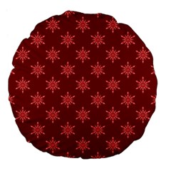 Illustrations Red Abstract Pattern Seamless Texture Large 18  Premium Flano Round Cushions by Hannah976