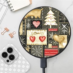 Christmas Reindeer Wireless Fast Charger(black) by Posterlux