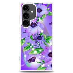 Purple Flower Nature Samsung Galaxy S24 Plus 6 7 Inch Tpu Uv Case by Posterlux