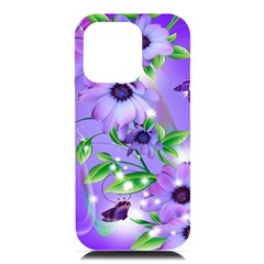 Purple Flower Nature Iphone 16 Pro Max Black Uv Print Pc Hardshell Case