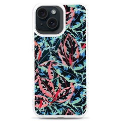 Leaves Pattern Patterns Colorful Iphone 15 Plus Tpu Uv Print Case by Posterlux