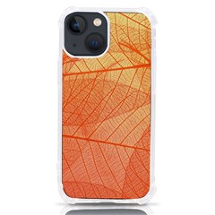 Abstract Texture Of Colorful Bright Pattern Of Transparent Leaves Of Orange And Yellow Color Iphone 13 Mini Tpu Uv Print Case by Posterlux