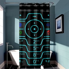 Retro Mobile Device Output Device Shower Curtain 36  X 72  (stall)  by Bedest