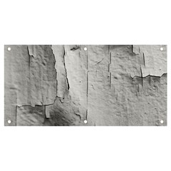 Wall With Cracked White Paint Texture Banner And Sign 4  X 2  by dflcprintsclothing