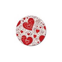 Be My Valentine Golf Ball Marker by pollyparadiseartshop