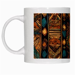 Tribal Chic White Mug by pollyparadiseartshop